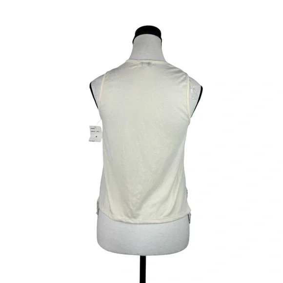 Ivory Crochet Fringe Vest 16 Boho Festival Hippie Indie Cottagecore Layering Top - Picture 5 of 11